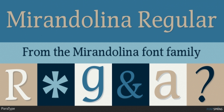 Mirandolina font preview
