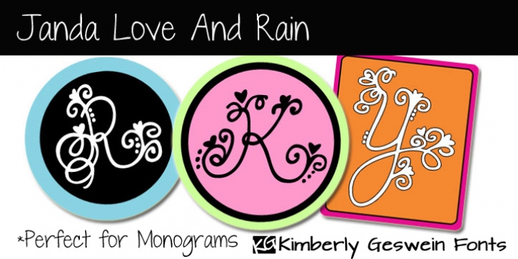 JANDA Love And Rain font preview