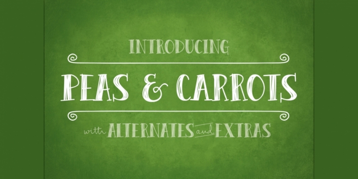Peas & Carrots font preview
