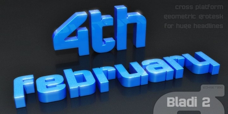 Bladi Two 4F font preview