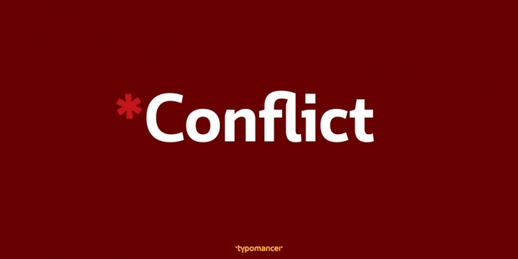 Conflict font preview