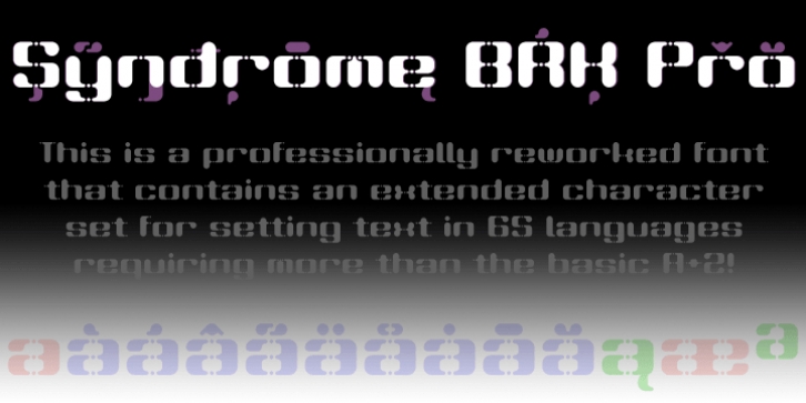 Syndrome BRK Pro font preview