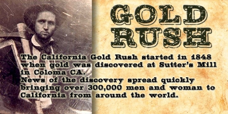 Gold Rush font preview