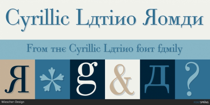 Cyrillic Latino font preview