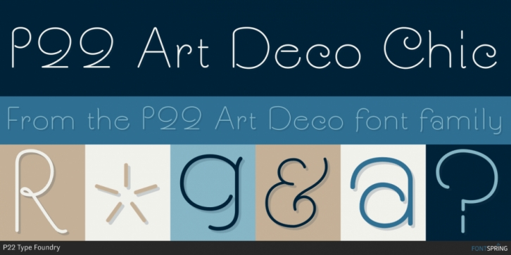 P22 Art Deco font preview