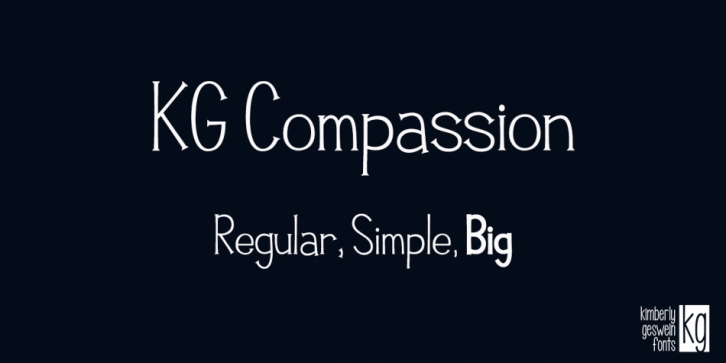 KG Compassion font preview