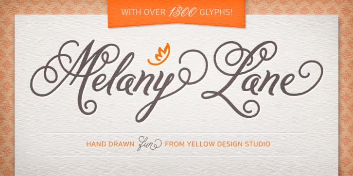 Melany Lane font preview