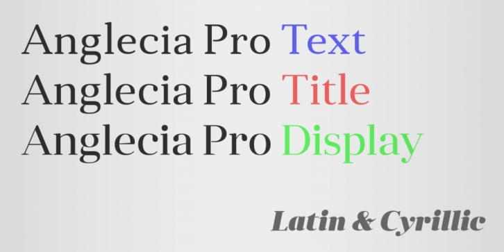 Anglecia Pro Text font preview