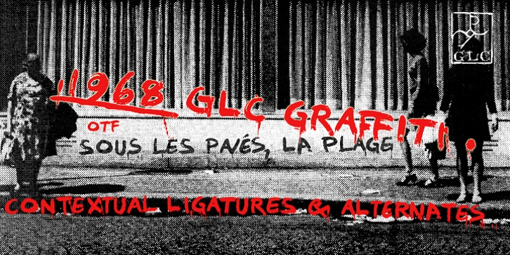 1968 GLC Graffiti font preview