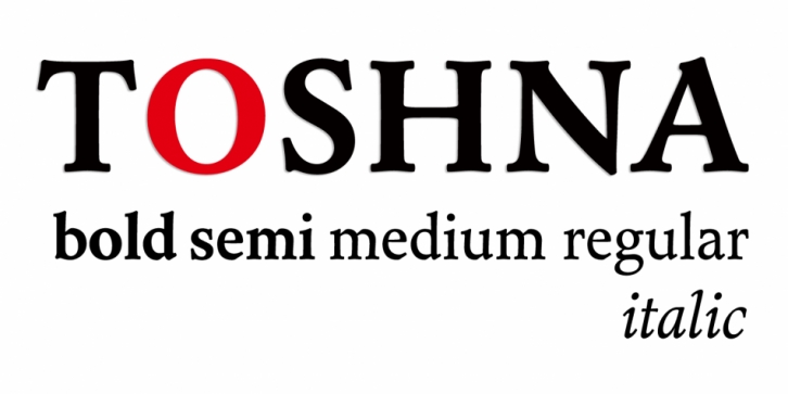 Toshna font preview