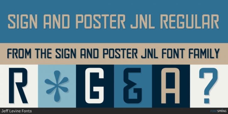 Sign and Poster JNL font preview