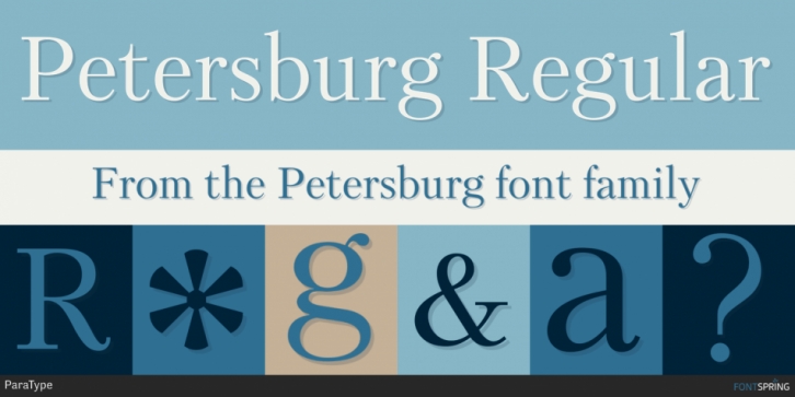Petersburg font preview