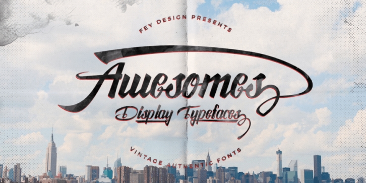Awesome Display Typefaces font preview
