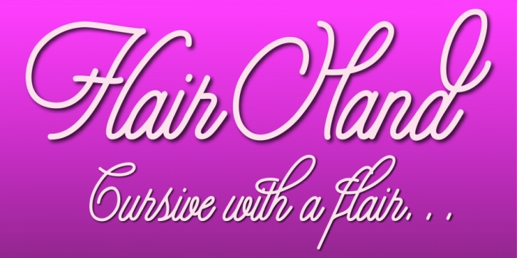 Flair Hand font preview