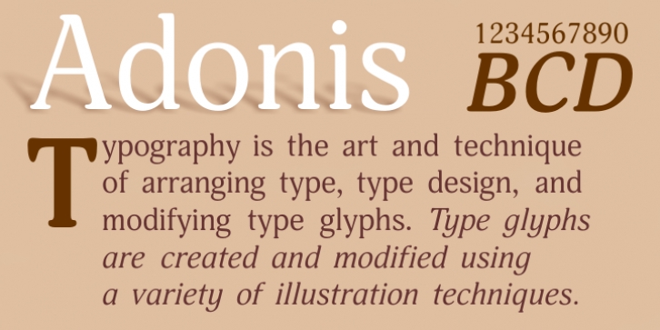 Adonis font preview