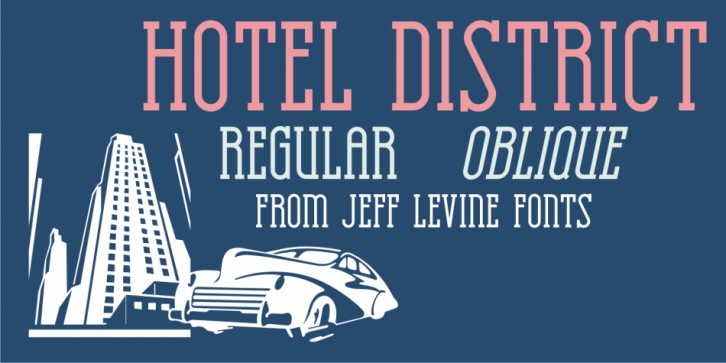 Hotel District JNL font preview