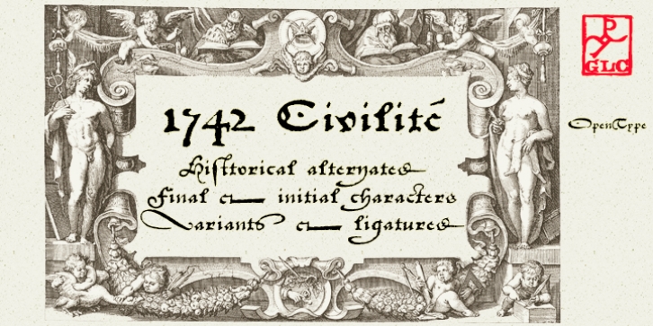 1742 Civilite font preview