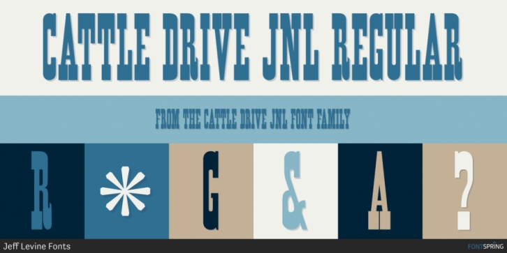 Cattle Drive JNL font preview