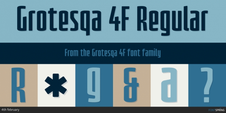 Grotesqa 4F font preview