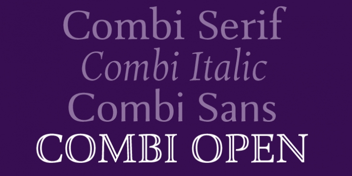 Combi Open font preview