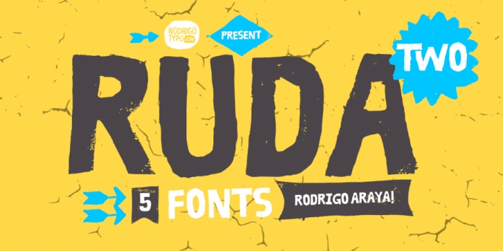Ruda Two font preview