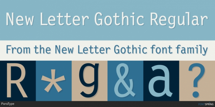New Letter Gothic font preview