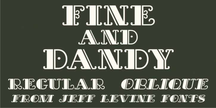 Fine and Dandy JNL font preview