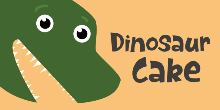 Dinosaur Cake font preview
