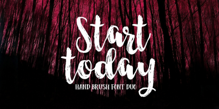 Start Today Brush Font Duo font preview