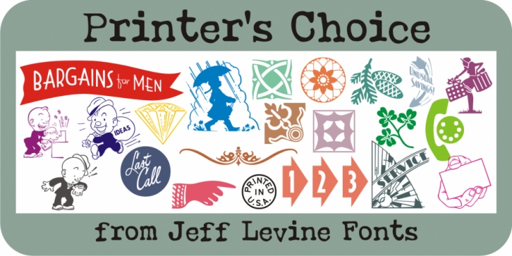 Printers Choice JNL font preview