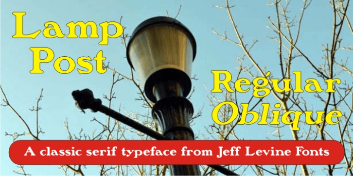 Lamp Post JNL font preview