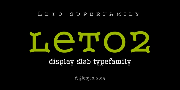 Leto Two font preview