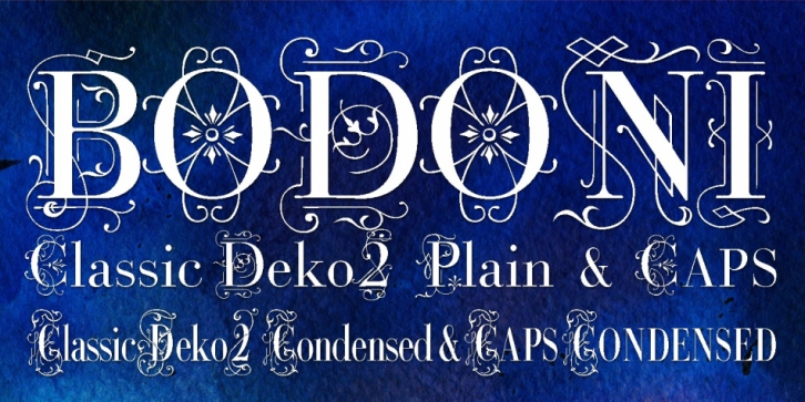 Bodoni Classic Deco Two font preview