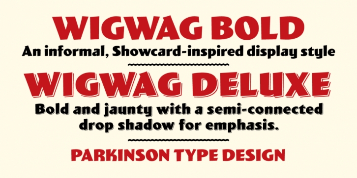 Wigwag font preview
