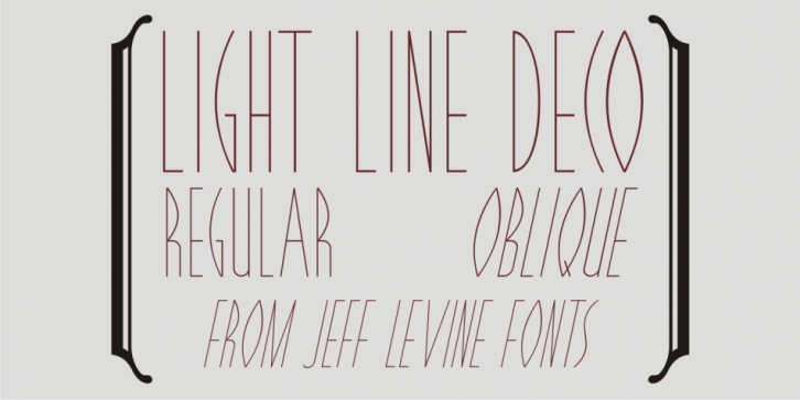Light Line Deco font preview
