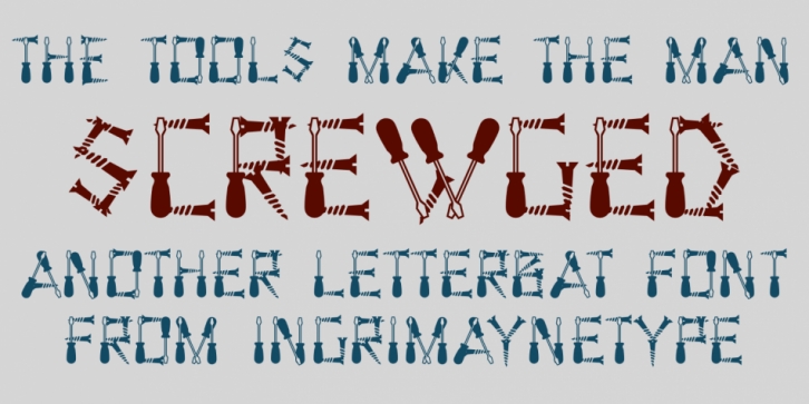 Screwged font preview