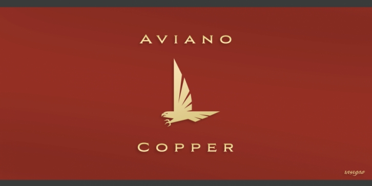 Aviano Copper font preview