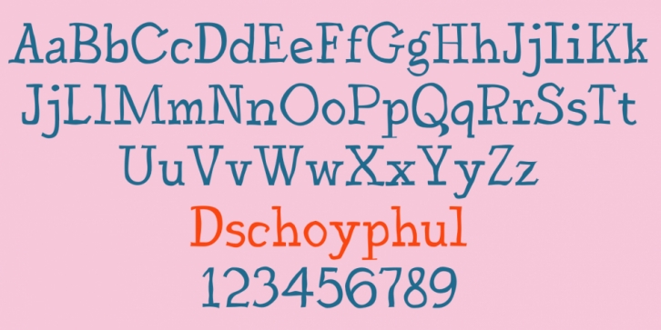 Dschoyphul font preview