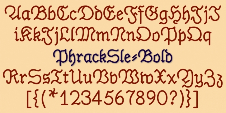 PhrackSle font preview