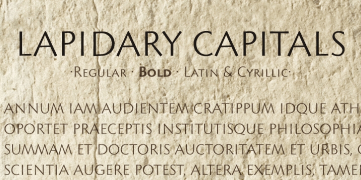 Lapidary Capitals font preview