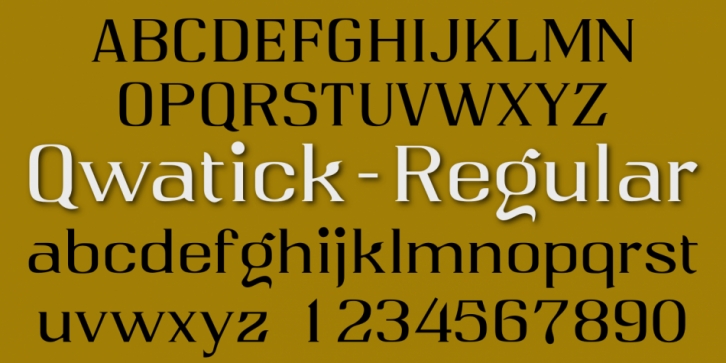 Qwatick font preview