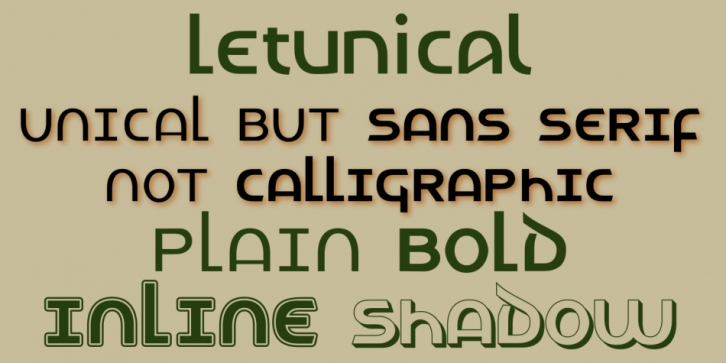 Letunical font preview