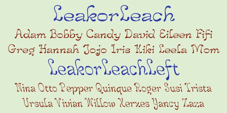 LeakorLeach font preview
