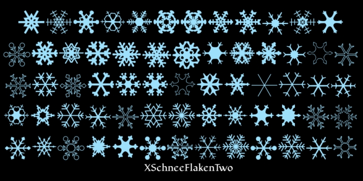 XSchneeFlaken font preview