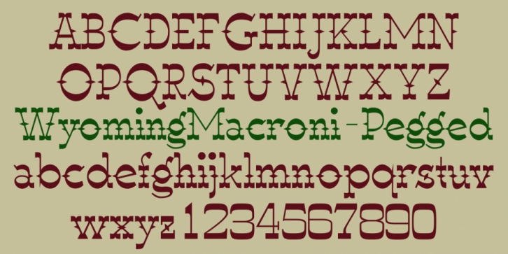 Wyoming Macroni font preview