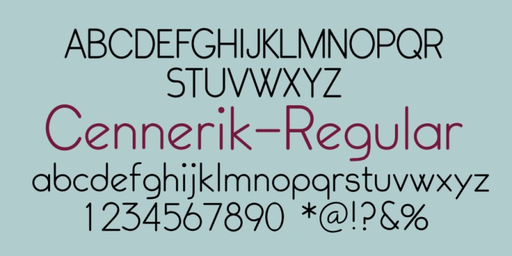 Cennerick font preview