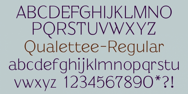 Qualettee font preview
