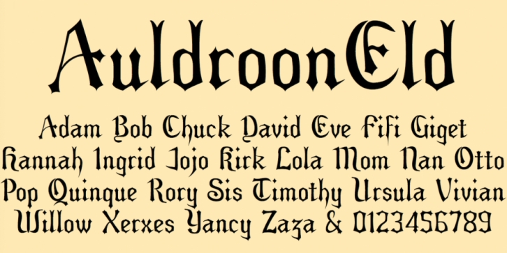 AuldroonEld font preview