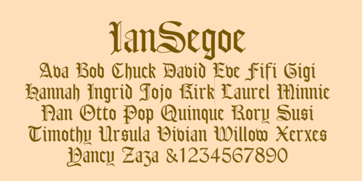IanSegoe font preview