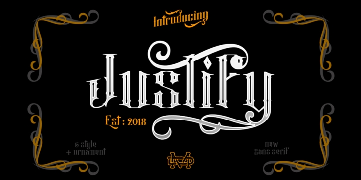 Justify font preview